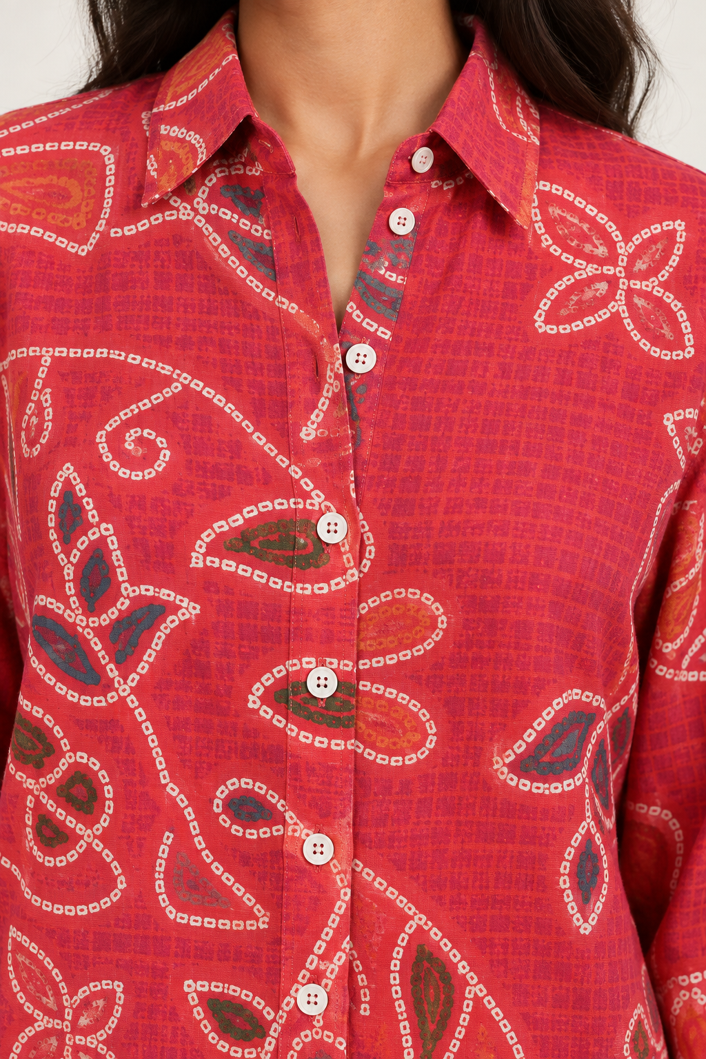 Crimson Paisley Shirt