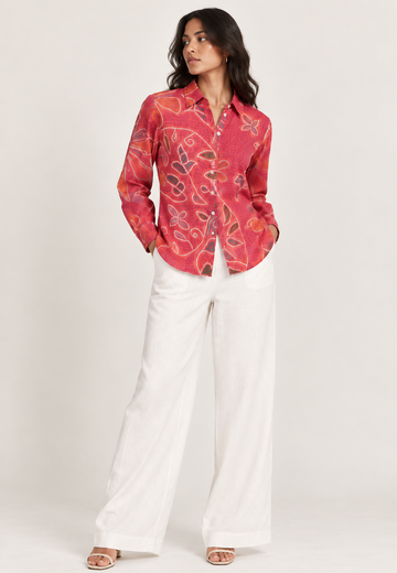 Crimson Paisley Shirt