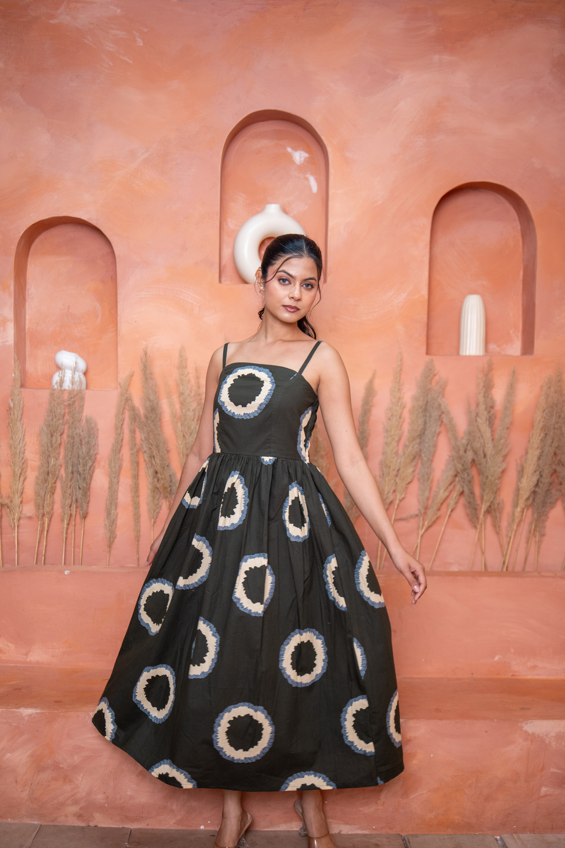 Saanjh Olive Dress