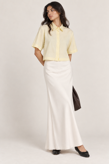 Buttercream Tie-Back Shirt